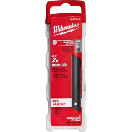 MILWAUKEE Ostrza Wymienne Łamane 18mm 10szt 48229118