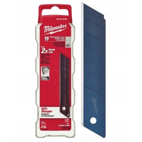 MILWAUKEE Ostrza Łamane 25mm 10szt 48229125
