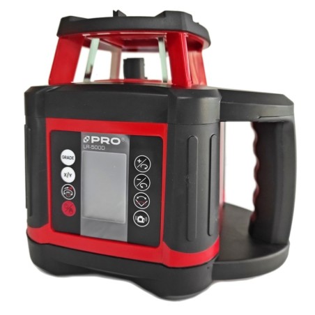 PRO Niwelator Laser Rotacyjny LR-500D z Cyfrowym Wyświetlaczem LR500 D + Statyw TR-3400 HD 3-01-06-L1-114