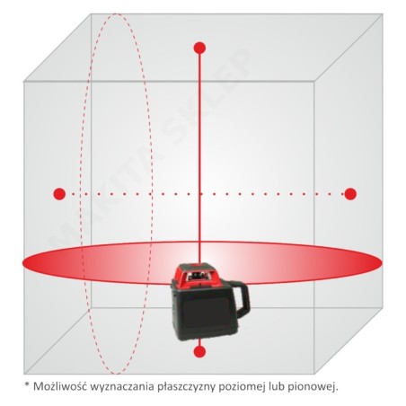 PRO Niwelator Laser Rotacyjny LR-500D z Cyfrowym Wyświetlaczem LR500 D + Statyw TR-3400 HD 3-01-06-L1-114