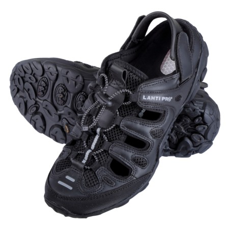LAHTI PRO Sandały PU/Ddzianina Czarno-Szare 42 L3061142