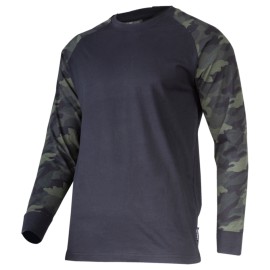 LAHTI PRO Koszula z Długim Rękawem 190g MORO-CZARNA S L4023101