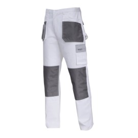 LAHTI PRO Spodnie Biało-Szare 100% Bawełna M L4051350