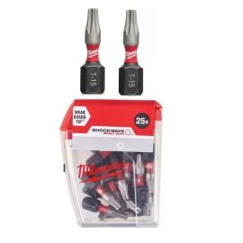 MILWAUKEE Bit TORX 25mm T15 25szt Udarowy SHOCKWAVE 4932430873