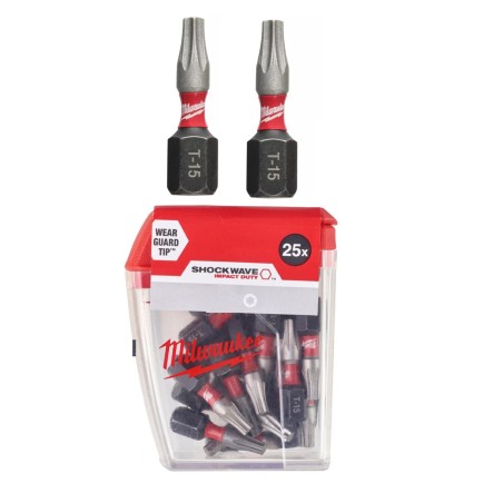 MILWAUKEE Bit TORX 25mm T15 25szt Udarowy SHOCKWAVE 4932430873