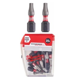MILWAUKEE Bit TORX 25mm T20 25szt Udarowy SHOCKWAVE 4932430875