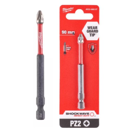 MILWAUKEE Bit PZ2 90mm Udarowy SHOCKWAVE 4932430867