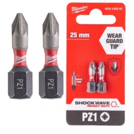 MILWAUKEE Bit PZ1 25mm 2szt Udarowy SHOCKWAVE 4932430860
