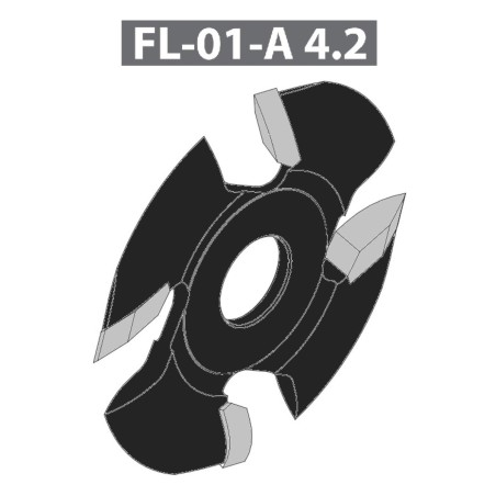 FABA Frez Nasadzany do zaprawek łódeczkowych FL 100x8/22 w.4,2 FL01W100-001