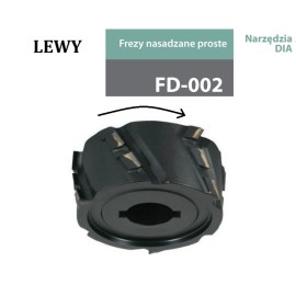 FABA Frez Nasadzany FD-02 70x50/20 z2+2 DP PKD 3,0 LEWY FD002.2182L