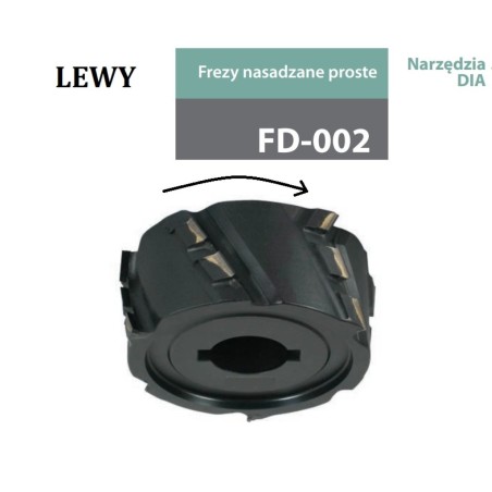 FABA Frez Nasadzany FD-02 70x50/20 z2+2 DP PKD 3,0 LEWY FD002.2182L