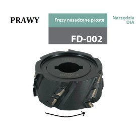 FABA Frez Nasadzany FD-02 70x50/20 z2+2 DP PKD 3,0  Prawy FD002.2182