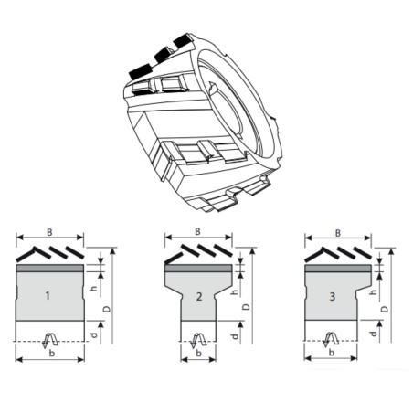 FABA Frez Nasadzany FD-02 70x50/20 z2+2 DP PKD 3,0 LEWY FD002.2182L