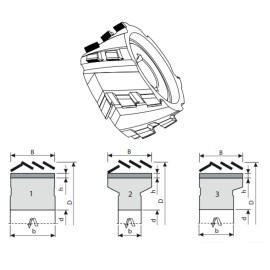 FABA Frez Nasadzany FD-02 70x50/20 z2+2 DP PKD 3,0  Prawy FD002.2182 2