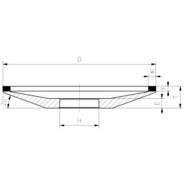 POLSKIE OSTRZALNIE HM 12A2 125x6x1x32 D76 K75 Tarcza Diamentowa na Sucho 2