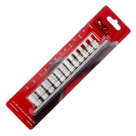 TENGTOOLS Zestaw nasadek z chwytem kwadratowym 1/4" 12szt 117070102