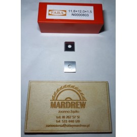 FABA Płytka HM Dwuostrzowa 11,6x12x1,5mm N0000803 2
