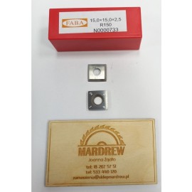 FABA Płytka HM Czteroostrzowa 15x15x2,5 HW R150 R/Nacinak N0000733 2