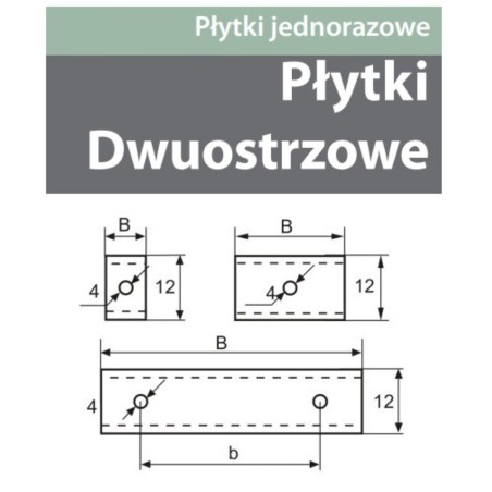 FABA Płytka HM Dwuostrzowa 60x12x1,5 N0000811