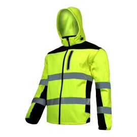 LAHTI PRO Kurtka Softshell Ostrzegawcza Z Odpinanymi Rękawami ŻÓŁTY L L4091903