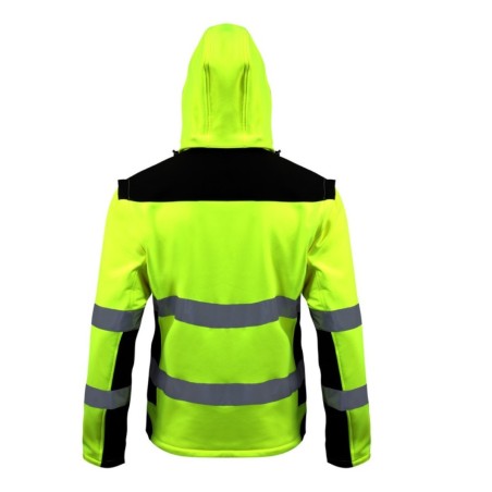 LAHTI PRO Kurtka Softshell Ostrzegawcza Z Odpinanymi Rękawami ŻÓŁTY L L4091903