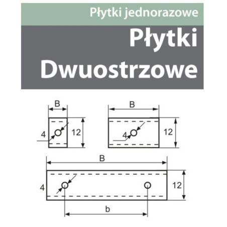 FABA Płytka HM Dwuostrzowa 50x12x1,5 mm "S"  N0000837