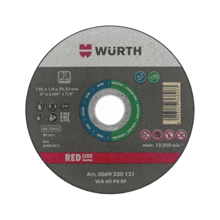 WURTH Tarcza do cięcia stali Nierdzewnej REDI LINE 125x1 0669230121961 100