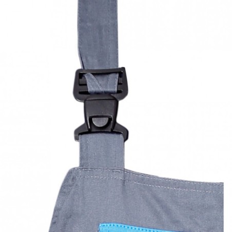 LAHTI PRO Ogrodniczki Ochronne Szaro-Niebieskie XL L4060456
