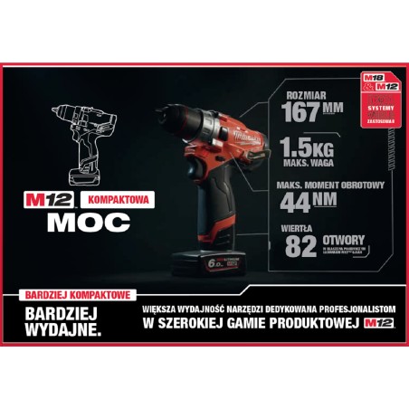 MILWAUKEE M12 Wiertarko Wkrętarka M12 FPD-0 4933459801