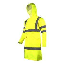 LAHTI PRO Płaszcz Ostrzegawczy Przeciwdeszczowy Żółty 3XL L4170106