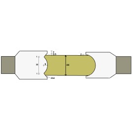 RENATEX Zestaw Frezów do Sauny HSS z-4 fi-40 44mm 2