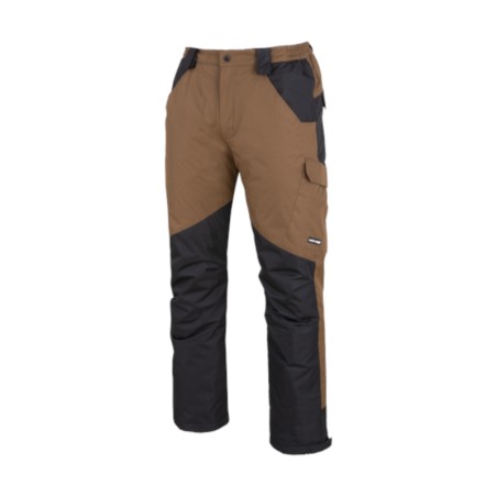 LAHTI PRO Spodnie Ocieplane z Szelkami Brązowo-Czarne 3XL L4101606