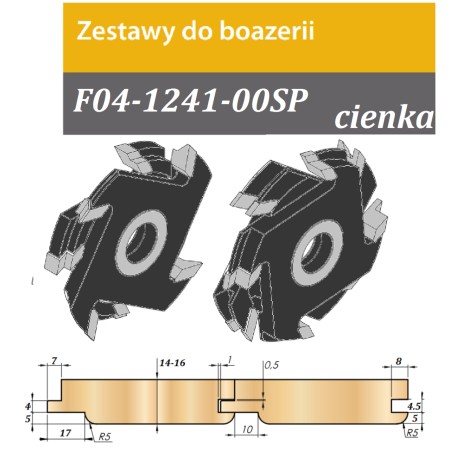 FABA Zestaw Frezów Profilowych F04 160/40 s.4.0 P Sch.1 F04-1241-00SP Boazeria