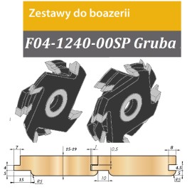 FABA Zestaw Frezów Profilowych F04 160/40 s.4.0 10mm F04-1240-00SP Boazeria