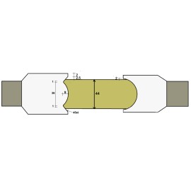 RENATEX Zestaw Frezów do Sauny HSS z-4 fi-30 44mm 2