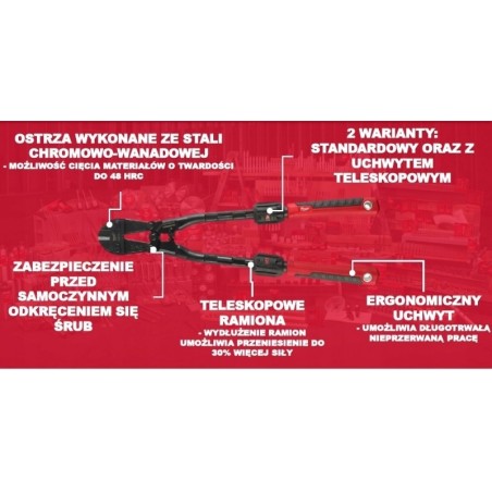 MILWAUKEE Szczypce Tnące Przegubowe 610mm do 770mm
