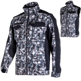 LAHTI PRO Bluza z odp. rękawami Szaro-Czarna S