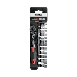 Zestaw Kluczy Nasadowych z Grzechotką 1/4'' 14szt. (PRO-WK411)