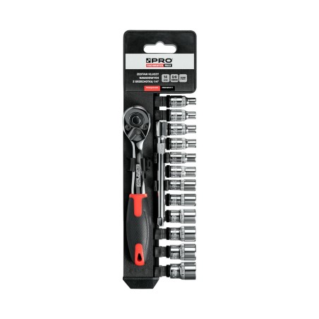Zestaw Kluczy Nasadowych z Grzechotką 1/4'' 14szt. (PRO-WK411)