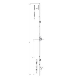 Zasuwnica okienna ROMB M0 Hw 505-750mm