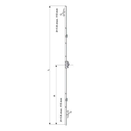 Zasuwnica okienna ROMB M0 Hw 505-750mm