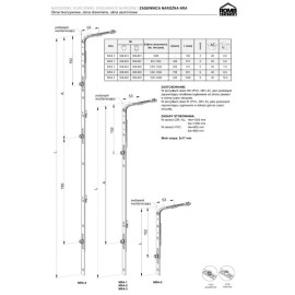 Zasuwnica Okienna Narożna ROMB NR4 1651-2400mm (Czop Walcowy) 2
