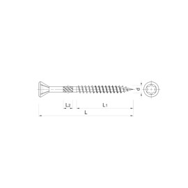 RAWLPLUG Wkręt Tarasowy Nierdzewny A2 DSX 5x70 (25szt.) 2
