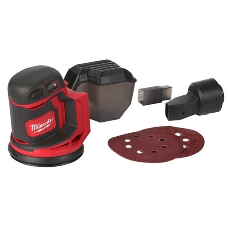 MILWAUKEE M18™ BOS125-0 Szlifierka Mimośrodowa 125mm (4933464228) + M18™ AKU. 5.0 Ah (4932430483)