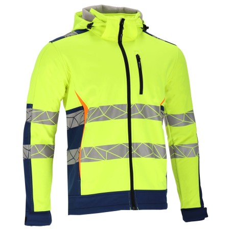 LAHTI PRO Kurtka SOFTSHELL Ostrzeg. Żółto-Nieb XL (L4094404)