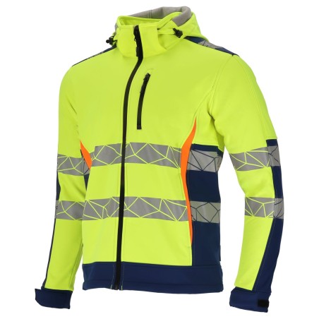 LAHTI PRO Kurtka SOFTSHELL Ostrzeg. Żółto-Nieb M (L4094402)