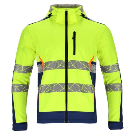 LAHTI PRO Kurtka SOFTSHELL Ostrzeg. Żółto-Nieb M (L4094402)