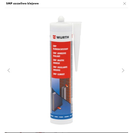 WURTH Klej i Szczeliwo SMP 290ml (0893237100037 12)