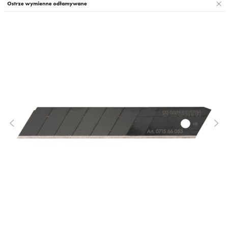 WURTH Ostrza Noża Wymienne EXTRA 18mm (10szt.)