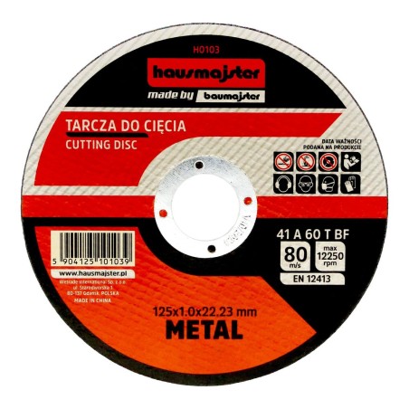 Tarcza do metalu HAUSMAJSTER 125x1.0x22.23mm